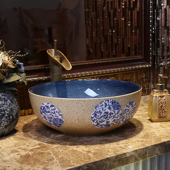 Colorful China Artistic Handmade porcelain Round bathroom counter top ceramic Bathroom sink decorative wash basin
Colorful China Artistic Handmade porcelain Round bathroom counter top ceramic Bathroom sink decorative wash basin