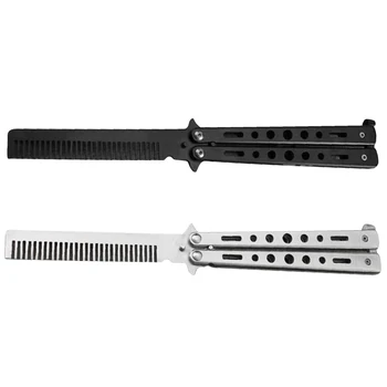 Pro Salon Beauty Stainless Steel Folding Knife Comb Styling Tools Barbershop beard comb Butterfly Style Black/Silver New
Pro Salon Beauty Stainless Steel Folding Knife Comb Styling Tools Barbershop beard comb Butterfly Style Black/Silver New