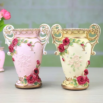Creative Teacher Gift Korean Style Pastoral Exquisite Resin Vase Table Set-up Stylish Pencil Holder, Makeup Brush Receive
Creative Teacher Gift Korean Style Pastoral Exquisite Resin Vase Table Set-up Stylish Pencil Holder, Makeup Brush Receive