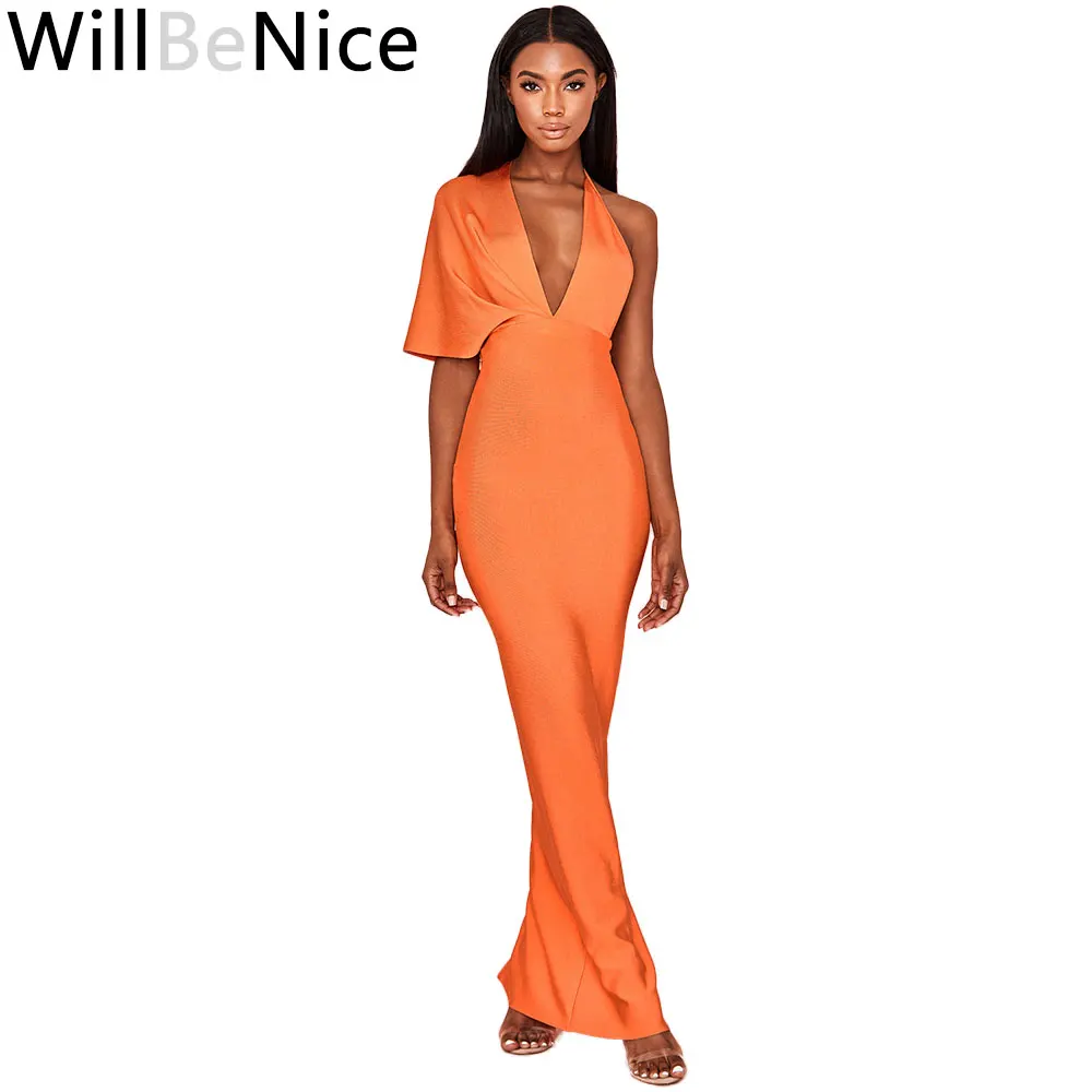 WillBeNice 2019New Asymmetric Women's Deep V Neck Orange Half Sleeve Ankle Length Bandage Dresses Women Elegant Backless Dress
WillBeNice 2019New Asymmetric Women's Deep V Neck Orange Half Sleeve Ankle Length Bandage Dresses Women Elegant Backless Dress