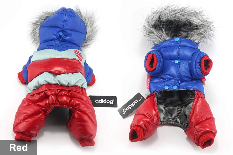 adidog New Winter Pet dog Clothes for Small Medium Dog Pet clothing Coat hoodies Waterproof Super Warm Jacket Snow chihuahua for Winter 416