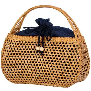 Women Bamboo Bags Bohemian Female Summer Beach Handbag Lady Vintage Rattan Knitted Bag Hollow Handmade Woven Basket Tote
Women Bamboo Bags Bohemian Female Summer Beach Handbag Lady Vintage Rattan Knitted Bag Hollow Handmade Woven Basket Tote