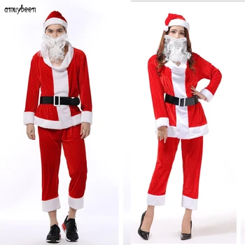 Christmas Costumes Santa Claus Cosplay for Adults Men Women Red Corduroy Suit Hat Beard Uniform Role-playing Christmas Clothes
Christmas Costumes Santa Claus Cosplay for Adults Men Women Red Corduroy Suit Hat Beard Uniform Role-playing Christmas Clothes