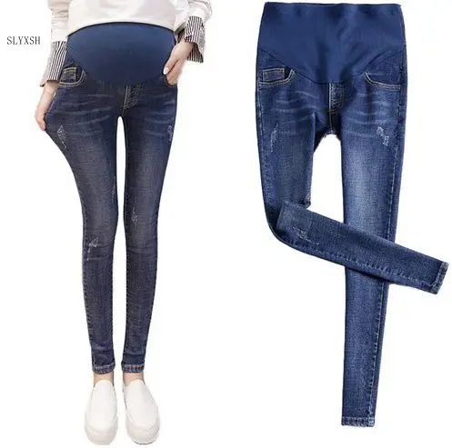 SLYXSH Spring and autumn new shoes pregnancy cotton elastic waist slim slimming maternity jeans pregnant women's clothes
SLYXSH Spring and autumn new shoes pregnancy cotton elastic waist slim slimming maternity jeans pregnant women's clothes