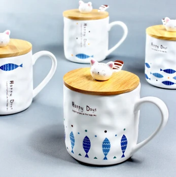 Free Shipping! New Ocean theme Ceramic Mug Morning Milk Mug with cover & Spoon Fashionable Designed Cat Fish Ceramic cup Hot
Free Shipping! New Ocean theme Ceramic Mug Morning Milk Mug with cover & Spoon Fashionable Designed Cat Fish Ceramic cup Hot