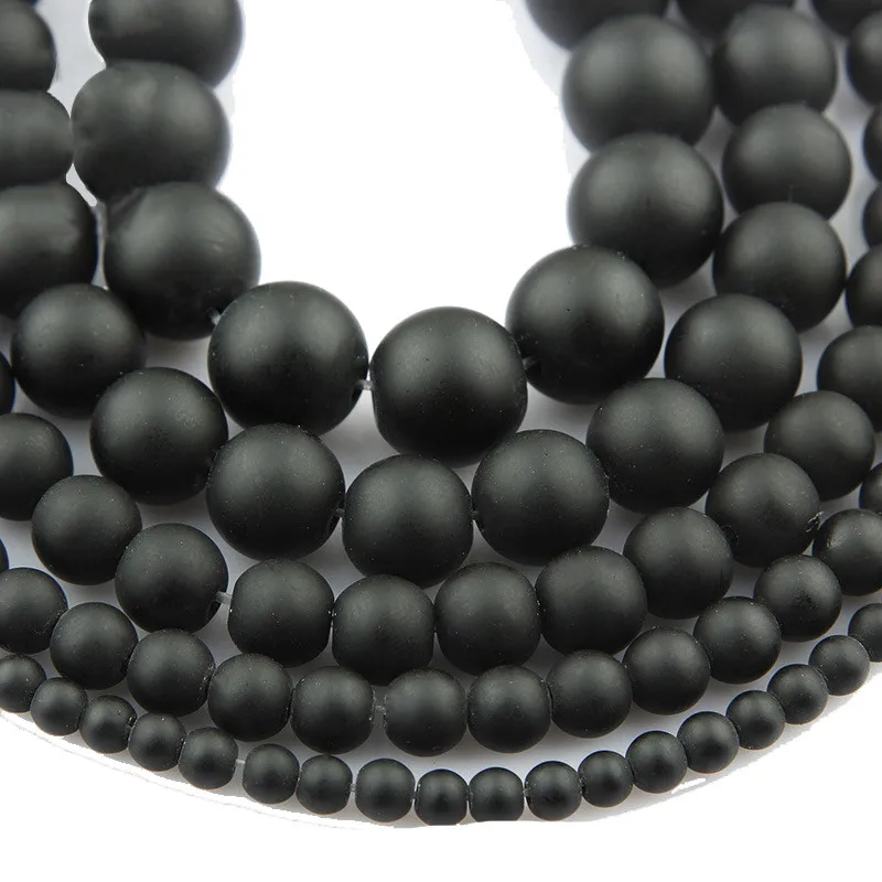 DUOVEI Wholesale 4mm 6mm 8mm 10mm 12mm Black Matte Stone Round Loose Beads For DIY Jewelry Making Dull Polish Natural Stone Bead
DUOVEI Wholesale 4mm 6mm 8mm 10mm 12mm Black Matte Stone Round Loose Beads For DIY Jewelry Making Dull Polish Natural Stone Bead