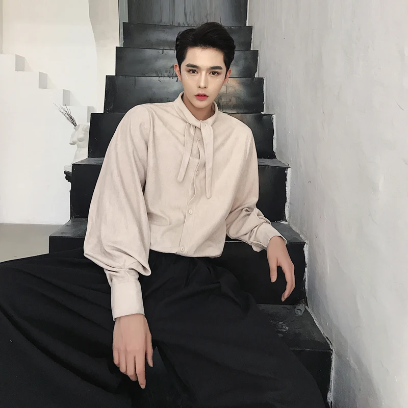 Vintage Style Evening Exquisite Loose Camisa 2018 Early Autumn Suede Fabric Chic Tie Lantern Long Sleeve Men Shirt Homme M-2XL
Vintage Style Evening Exquisite Loose Camisa 2018 Early Autumn Suede Fabric Chic Tie Lantern Long Sleeve Men Shirt Homme M-2XL