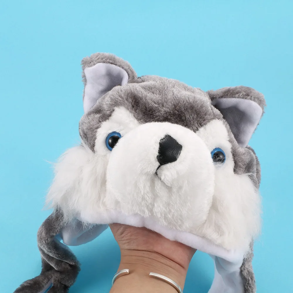Soft Plush Grey Huskies Hats Warm Cartoon Animal Style Cute Fluffy Caps Winter Warm Scarf Plush Earmuff
Soft Plush Grey Huskies Hats Warm Cartoon Animal Style Cute Fluffy Caps Winter Warm Scarf Plush Earmuff