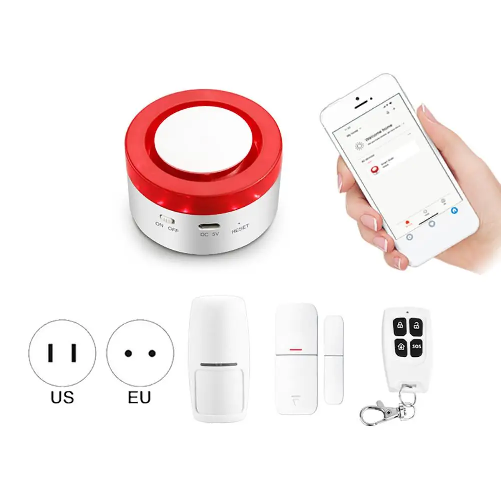 Intelligent Gateway Sound Light WIFI Three-in-one Wi-Fi Anti Theft Alarm Host Motion Sensor LAN Home Security System Kit
Intelligent Gateway Sound Light WIFI Three-in-one Wi-Fi Anti Theft Alarm Host Motion Sensor LAN Home Security System Kit
