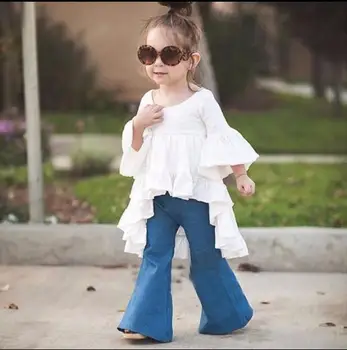 2018 Europe and the new ins explosion children's clothing tide girl dress Korean version of denim flare pants two-piece
2018 Europe and the new ins explosion children's clothing tide girl dress Korean version of denim flare pants two-piece