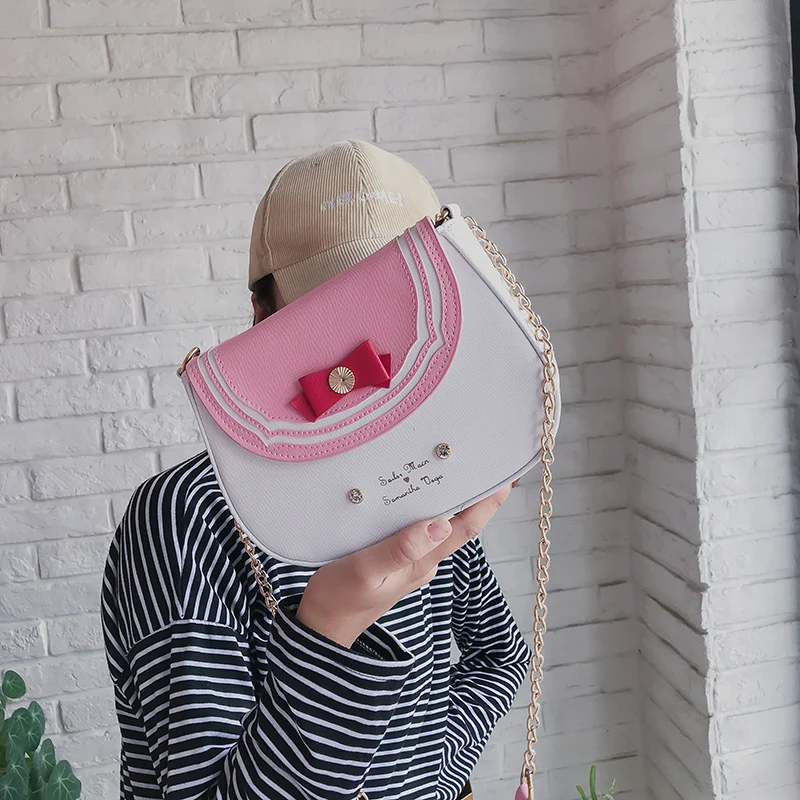 Uniform Bow Cute Sailor Moon Girls PU Handbags Leisure Pink Blue Purple Chic Woman Shoulder Bags Sailor Moon Crossbody Bags
Uniform Bow Cute Sailor Moon Girls PU Handbags Leisure Pink Blue Purple Chic Woman Shoulder Bags Sailor Moon Crossbody Bags