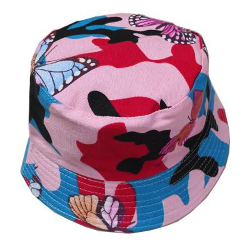  Men Women Bucket Hat Flower Print Cap 2018 Summer Hot Sale Flat Hat Fishing Boonie Bush Cap Outdoor Sunhat Wholesale #FM11 (7)