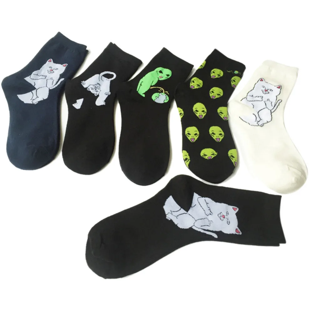 Fashion Women Middle Finger Cat Extraterrestrial Intelligence Printing Socks Casual Cotton Hip-hop Street Style Socks
Fashion Women Middle Finger Cat Extraterrestrial Intelligence Printing Socks Casual Cotton Hip-hop Street Style Socks