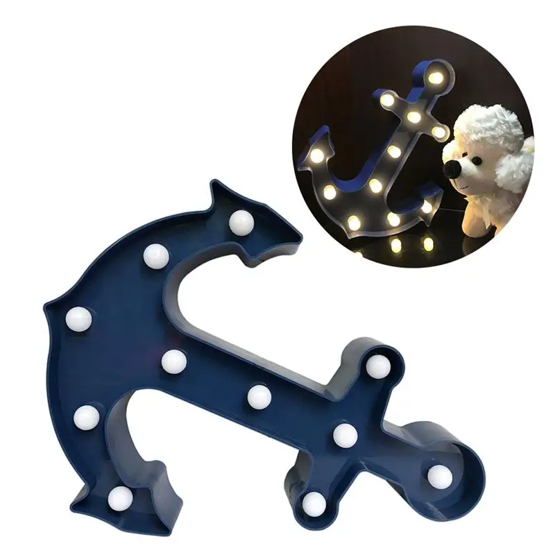 11LEDs Anchor Marquee Sign Light Anchor Shaped LED Lamp Night Light Battery Operated For Christmas Home Wedding Party Decoration
11LEDs Anchor Marquee Sign Light Anchor Shaped LED Lamp Night Light Battery Operated For Christmas Home Wedding Party Decoration