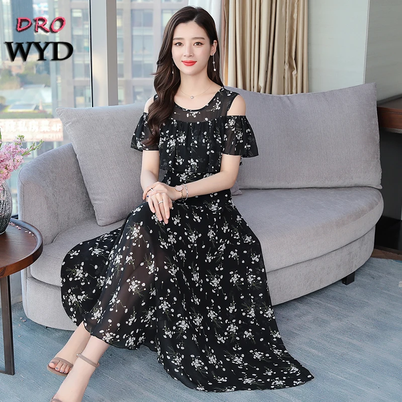 Women Chiffon Print Floral Maxi Dress Plus Size Casual O-neck Big Swing Short-sleeved Boho Elegant Party Robe Dresses Vestidos
Women Chiffon Print Floral Maxi Dress Plus Size Casual O-neck Big Swing Short-sleeved Boho Elegant Party Robe Dresses Vestidos