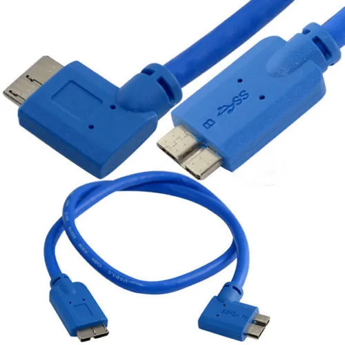 50 см 1 5 фута USB 3 0 Micro B папа к Мужской правый угловой удлинитель синий|usb 3.0 micro b|micro to