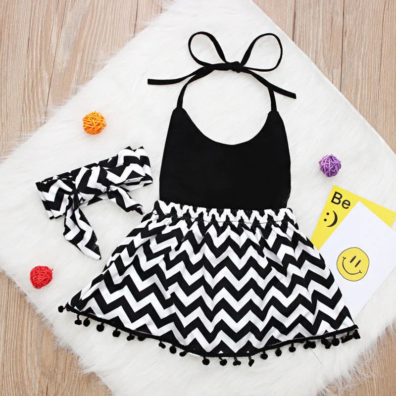 Pudcoco 2PCS Baby Girls Striped Halter Dresses Headbands Clothes Set Infant Newborn Sundress Child New Summer Dress
Pudcoco 2PCS Baby Girls Striped Halter Dresses Headbands Clothes Set Infant Newborn Sundress Child New Summer Dress