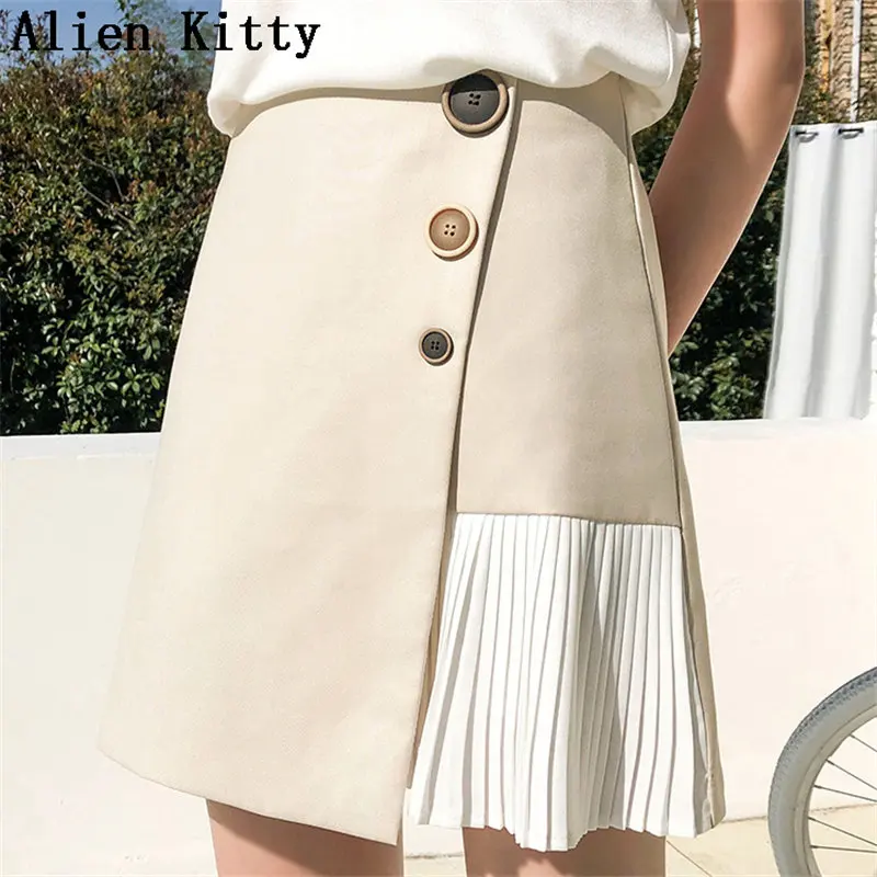Alien Kitty Hot Sweet Summer Patchwork Irregular Pleated High Waist Casual Elegant Simple Fresh A-line Plus Size Mini Skirts
Alien Kitty Hot Sweet Summer Patchwork Irregular Pleated High Waist Casual Elegant Simple Fresh A-line Plus Size Mini Skirts