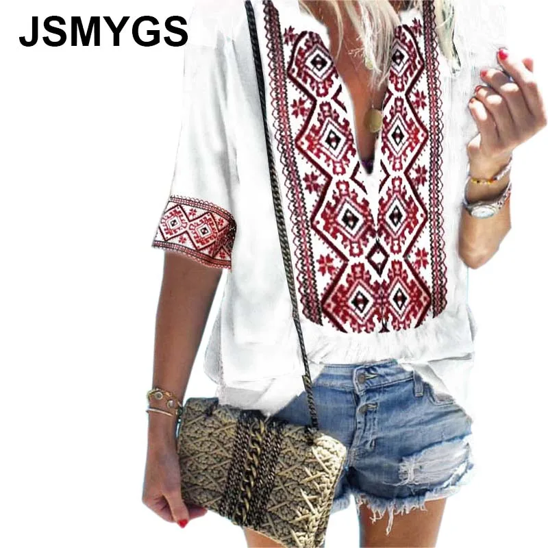 JSMYGS Лето Harajuku Сексуальная свободная футболка женская 2019 глубокий v образный