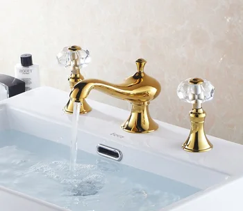 Crystal Gold Ti-PVD Two Handles Brass Bathroom Vanity Sink / Basin / Torneira Banheiro Cozinha Faucets Mixers Taps (UP-2167K)
Crystal Gold Ti-PVD Two Handles Brass Bathroom Vanity Sink / Basin / Torneira Banheiro Cozinha Faucets Mixers Taps (UP-2167K)