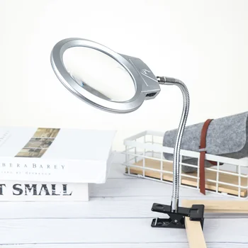 Flexible Metal Hose Clamp Magnifier LED-illuminated Book Reading Laptop Book Light Optical Instruments for Bedroom Study Reading
Flexible Metal Hose Clamp Magnifier LED-illuminated Book Reading Laptop Book Light Optical Instruments for Bedroom Study Reading