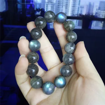 14mm Genuine Rainbow Lights Natural Labradorite Bracelets For Women Men Powerful Stretch Round Bead Bracelet AAAAA
14mm Genuine Rainbow Lights Natural Labradorite Bracelets For Women Men Powerful Stretch Round Bead Bracelet AAAAA