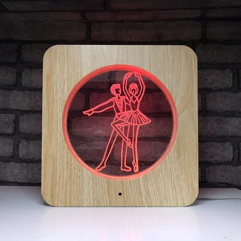 Wood grain 3d creative 7 color night light Plug-in USB touch multi-function table lamp led lamp ballet
Wood grain 3d creative 7 color night light Plug-in USB touch multi-function table lamp led lamp ballet