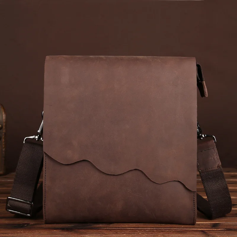 Vintage Double Layers Genuine Leather Bag Luxury Crazy Horse Leather Shoulder Crossbody Bags Casual Men Messenger Bags
Vintage Double Layers Genuine Leather Bag Luxury Crazy Horse Leather Shoulder Crossbody Bags Casual Men Messenger Bags