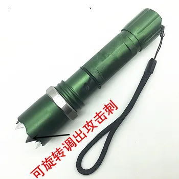 Portable Self Defense Tool Q5 300LM Hard Light Flashlight with Attack Thorn Type Aluminum Alloy LED Torch Outdoor Tool
Portable Self Defense Tool Q5 300LM Hard Light Flashlight with Attack Thorn Type Aluminum Alloy LED Torch Outdoor Tool