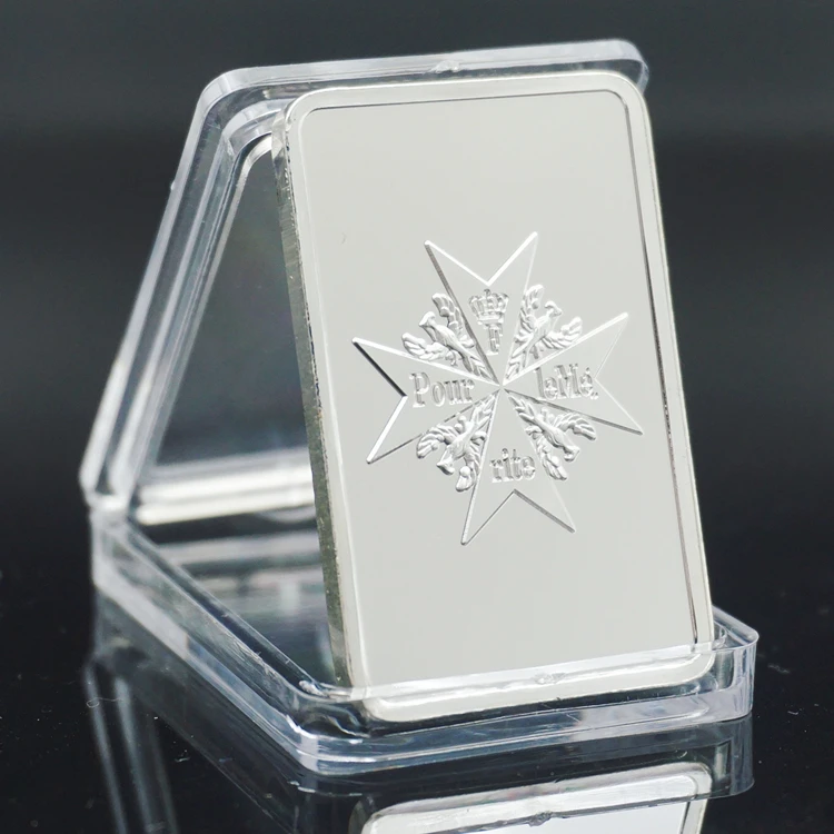 1OZ 100 MILLS. 999 Silver-Plated DER ROTE BARON Bullion Bar Red Baron Germany Bar Replica
1OZ 100 MILLS. 999 Silver-Plated DER ROTE BARON Bullion Bar Red Baron Germany Bar Replica