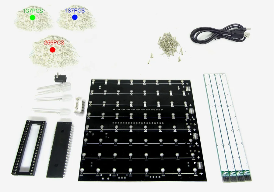 Новый DIY 3D8 многоцветный мини свет куб kit с Отличной анимации 3D 8 8x8x8 пикселей