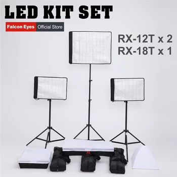 FalconEyes 34W/62W 5600K Dimmable Flexible Portable Continuous LED Video Film Studio Photography Light RX-12T/RX-18T kit set CD5
FalconEyes 34W/62W 5600K Dimmable Flexible Portable Continuous LED Video Film Studio Photography Light RX-12T/RX-18T kit set CD5