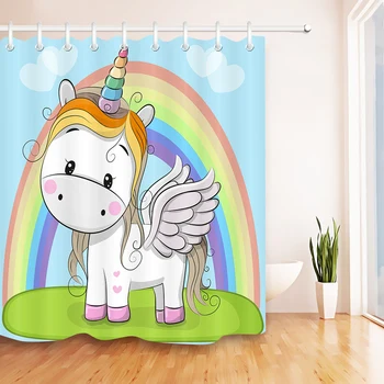 LB Cute Unicorn And Rainbow on the Meadow Shower Curtains Bathroom Extra Long Waterproof Polyester Fabric For Kids Bathtub Decor
LB Cute Unicorn And Rainbow on the Meadow Shower Curtains Bathroom Extra Long Waterproof Polyester Fabric For Kids Bathtub Decor