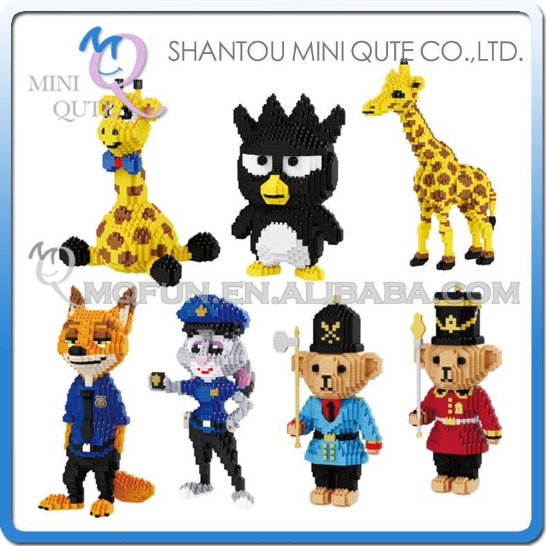 Mini Qute BALODY huge cartoon movie Animal Zootopia bear Penguin giraffe building blocks action figures model educational toy
Mini Qute BALODY huge cartoon movie Animal Zootopia bear Penguin giraffe building blocks action figures model educational toy