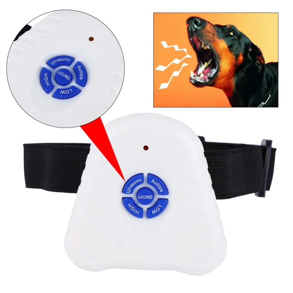 

Dog Stop Bark Collar Ultrasonic Barking Repeller Control Trainer Training Device Pet Puppy Anti Barking Dog Training Collars