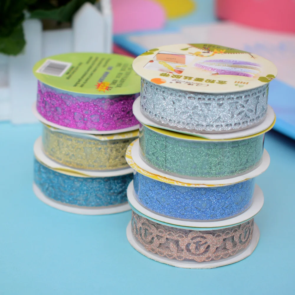 1pcs 1m Kawaii Glitter Matte Lace Tape Book Decor Washi Tape Scrapbooking Card Adhesive Paper Sticker DIY Craft Gift Stationery
1pcs 1m Kawaii Glitter Matte Lace Tape Book Decor Washi Tape Scrapbooking Card Adhesive Paper Sticker DIY Craft Gift Stationery