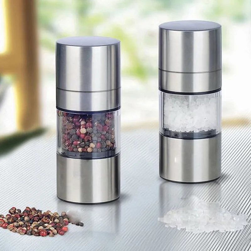 Pepper Mill Manual Grinder Abrader Portable Pepper Bottle Stainless Steel Family Seasoning Grinding Durable
Pepper Mill Manual Grinder Abrader Portable Pepper Bottle Stainless Steel Family Seasoning Grinding Durable