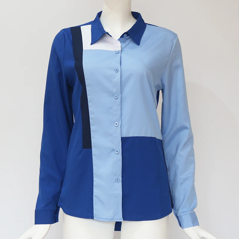 Aachoae женские блузки 2020 модная офисная рубашка с длинным рукавом и отложным