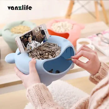vanzlife double layers melon seeds dish living room plastic dried fruit plate lazy snack box 
vanzlife double layers melon seeds dish living room plastic dried fruit plate lazy snack box