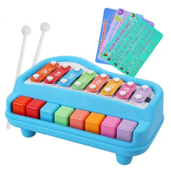 2 In 1 Piano Xylophone Toy Musical for Kids Multicolored 8 Keys Mini Percussion Glockenspiel Instrument with Music Cards(1502)
2 In 1 Piano Xylophone Toy Musical for Kids Multicolored 8 Keys Mini Percussion Glockenspiel Instrument with Music Cards(1502)
