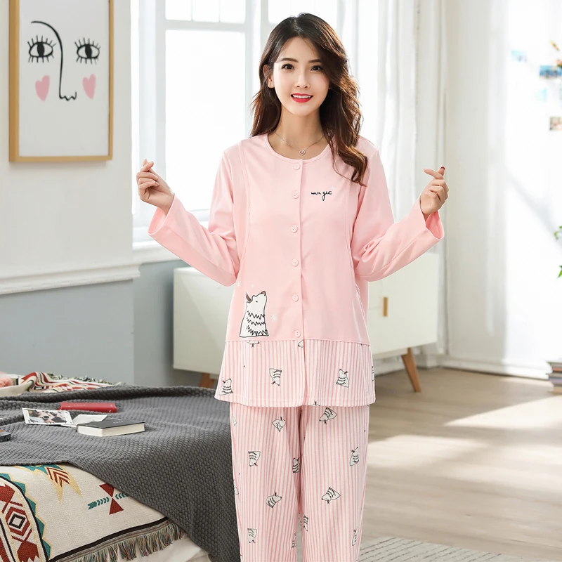 Maternity Autumn Winter Pajamas Set Maternity Nursing Long Sleeve Pajamas Set Cotton Pregnant Women Breastfeeding Sleepwear
Maternity Autumn Winter Pajamas Set Maternity Nursing Long Sleeve Pajamas Set Cotton Pregnant Women Breastfeeding Sleepwear