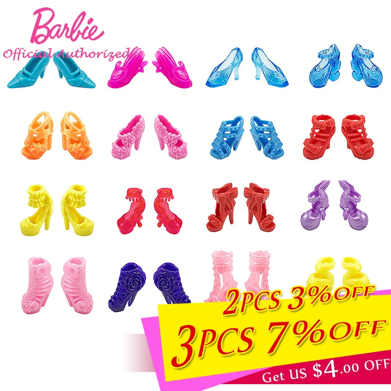 20pcs-40pcs Barbie Girl Doll Shoes Colorful Accessories High Heel Random Style Fashion Street Shoes Girl's Birthday Gift Collect
20pcs-40pcs Barbie Girl Doll Shoes Colorful Accessories High Heel Random Style Fashion Street Shoes Girl's Birthday Gift Collect