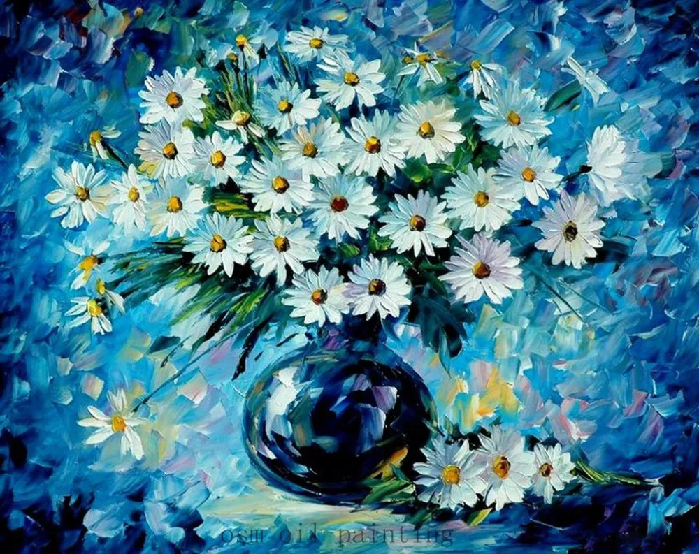 Wall Art Painting Home Decor Hang Pictures Craft on Canvas Knife Little Daisy Flowers in Vase Oil Painting for Living Room
Wall Art Painting Home Decor Hang Pictures Craft on Canvas Knife Little Daisy Flowers in Vase Oil Painting for Living Room