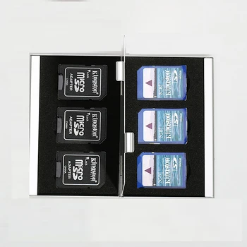6 in 1 Aluminum Storage Box Bag Memory Card Case Holder Wallet Large Capacity For 6* SD Card
6 in 1 Aluminum Storage Box Bag Memory Card Case Holder Wallet Large Capacity For 6* SD Card