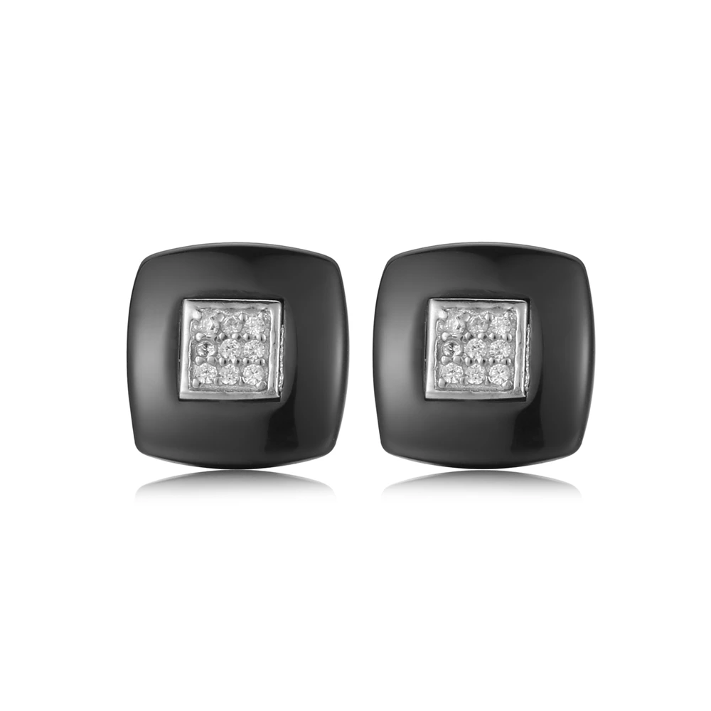 New Arrival Square Ceramic Earrings Black&White Ceramic Stud Earrings Inlaid Cubic Zircon Simple Design Small Earrings For Women
New Arrival Square Ceramic Earrings Black&White Ceramic Stud Earrings Inlaid Cubic Zircon Simple Design Small Earrings For Women
