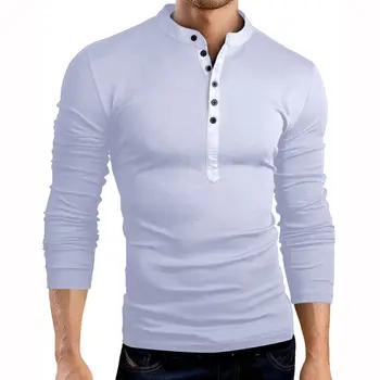 Autumn 2019 Men Brave Soul Slim Fit Long Sleeve Tee T-shirt Cotton Button Grandad Collar Off White Tops Henley Shirts Plus Size
Autumn 2019 Men Brave Soul Slim Fit Long Sleeve Tee T-shirt Cotton Button Grandad Collar Off White Tops Henley Shirts Plus Size