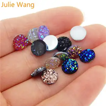 Julie Wang 100pcs 8mm Flatback Resin Druzy Round Cabochons Cameo For Charms Pendant Bracelet Jewelry Making Accessory Findings
Julie Wang 100pcs 8mm Flatback Resin Druzy Round Cabochons Cameo For Charms Pendant Bracelet Jewelry Making Accessory Findings