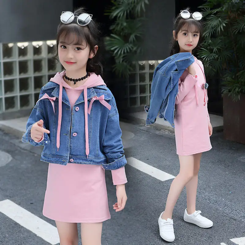 Girls Denim Jackets T Shirt Dress Suit for Children Clothes Girls Outfits 8 10 Year Teen Girls Clothing Set Spring Kids Clothes
Girls Denim Jackets T Shirt Dress Suit for Children Clothes Girls Outfits 8 10 Year Teen Girls Clothing Set Spring Kids Clothes