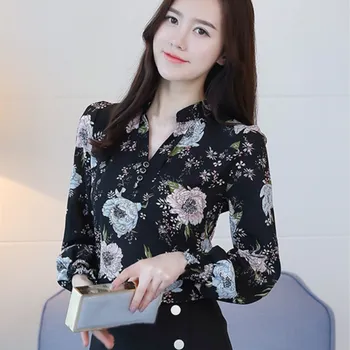 New Fashion Female Stand Collar Floral Print Thin Blouses Button Spring Casual Lantern Sleeve Slim Chiffon Shirts
New Fashion Female Stand Collar Floral Print Thin Blouses Button Spring Casual Lantern Sleeve Slim Chiffon Shirts