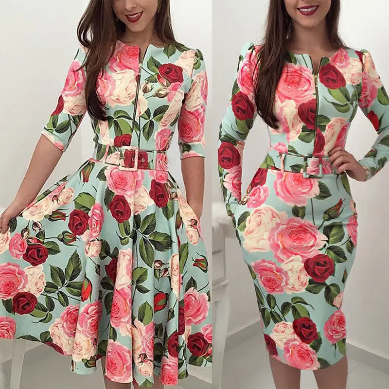 HIRIGIN Newest Women Bandage Bodycon Casual Long Sleeve Zipper Evening Party Midi Dress Floral Suits
HIRIGIN Newest Women Bandage Bodycon Casual Long Sleeve Zipper Evening Party Midi Dress Floral Suits